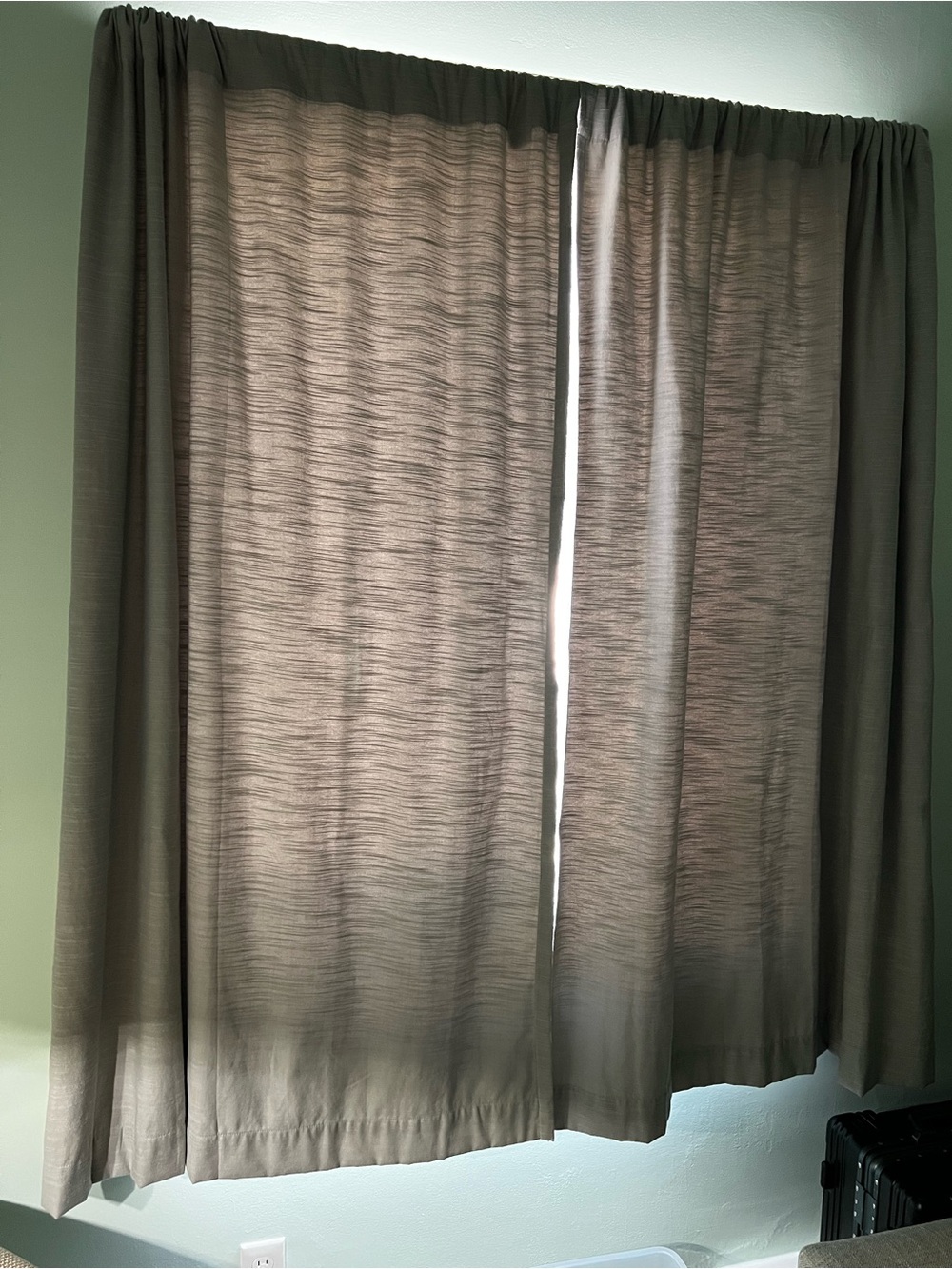 Threshold Gray Textured Plaid Blackout Curtain Panels 50x63 (Set of 2)
